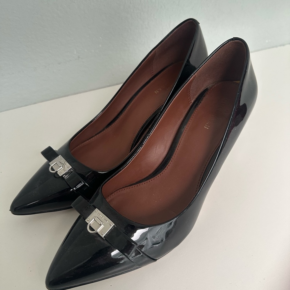 Cole Haan Black Heels with Silver Detail - Picture 4 of 6